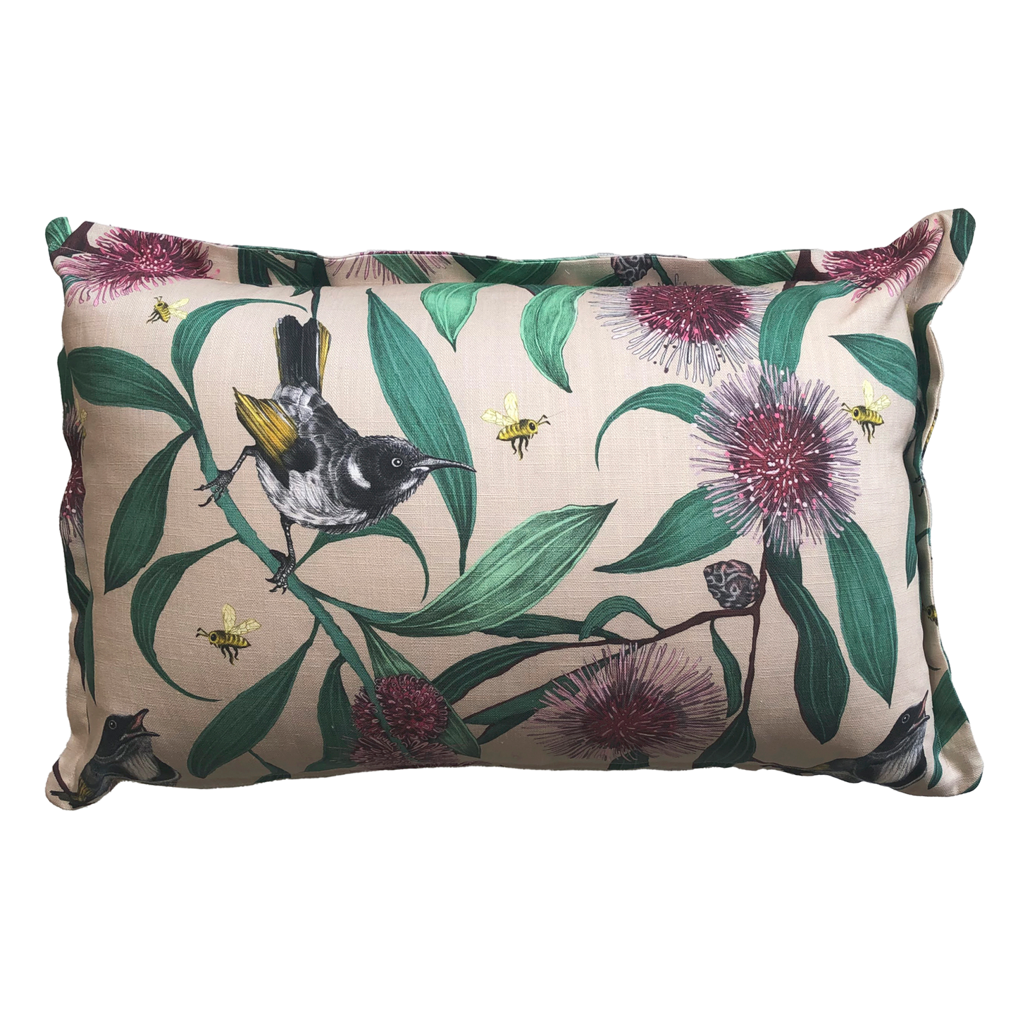 Bees in the Hakea Lumbar cushion cover PRE ORDER