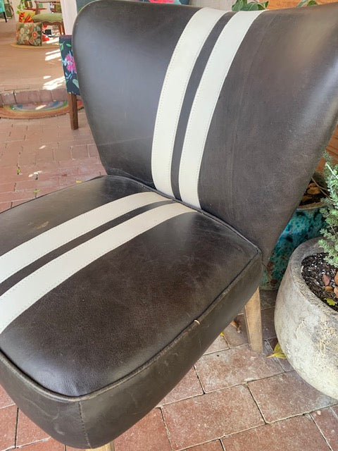 Racing Stripes Leather Chair