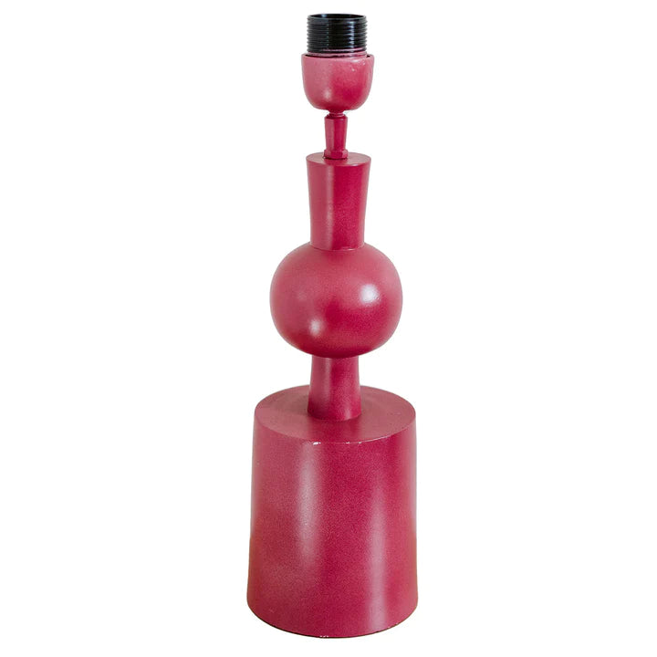 Lacquered Capri Lamp base in Dusty Rose