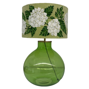 Hydrangeas on Green lampshade