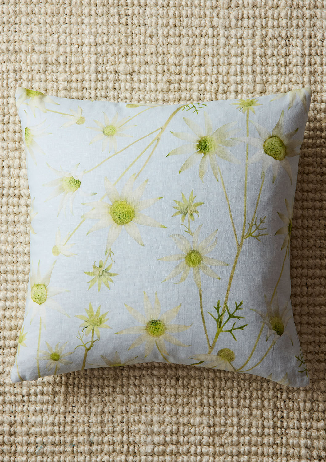 Flannel Flower 100% Linen Cushion cover