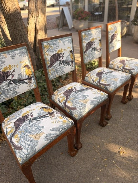 Set of Restored Burmese Teak Dining Chairs