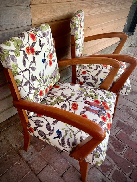 Fully Restored Galahs and Gums Bridge chair