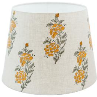 Tapered Poppy Linen Embroidered Lampshade Pink Flamingo