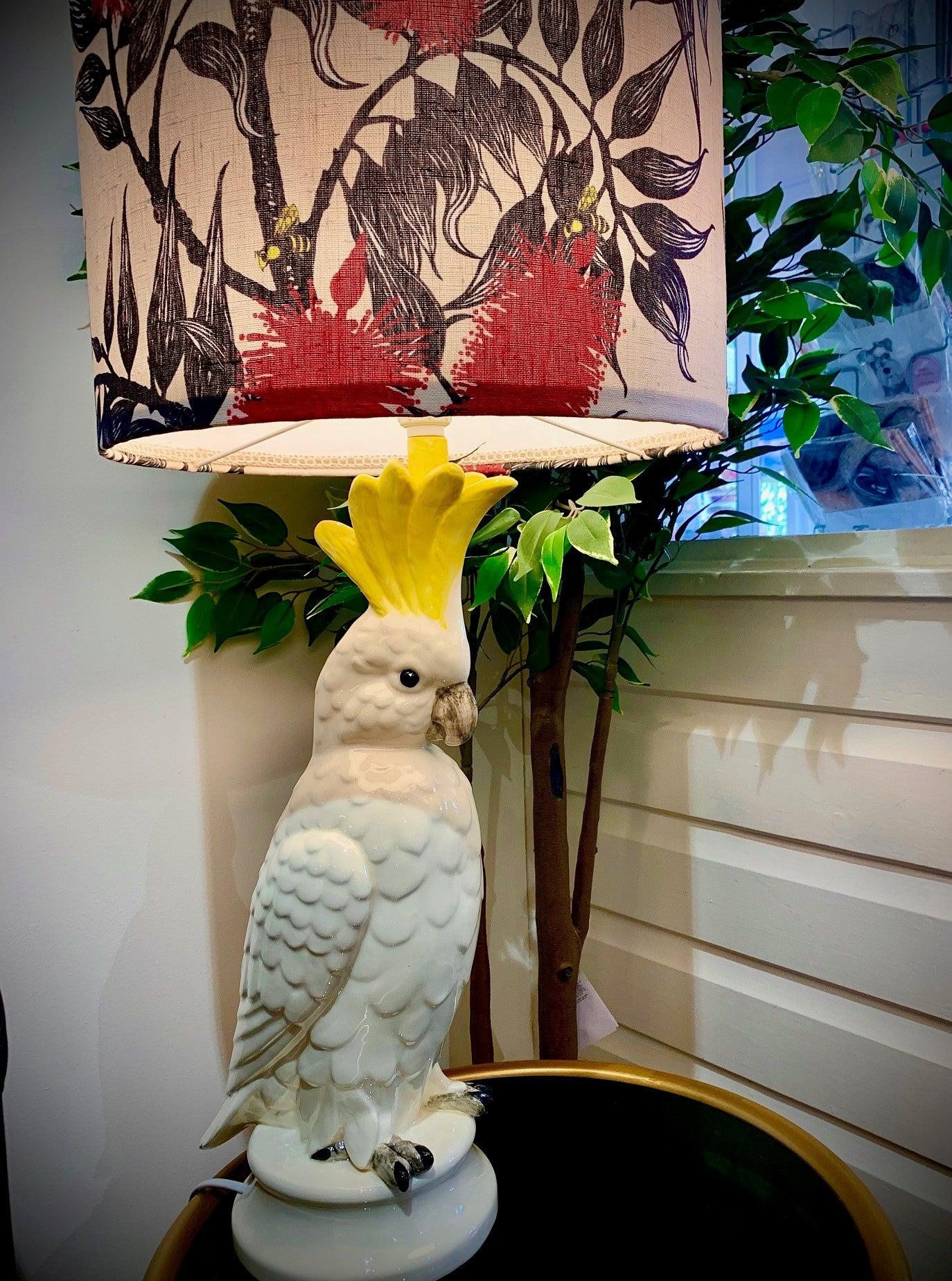 Custom made Bottlebrush and Bees lamp shade