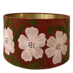 Poppy on Rust Velvet Lampshade