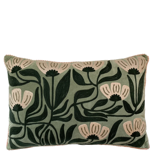 Art Deco Embroidery on sage velvet tapered lampshade (Copy)