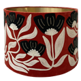 Art Deco Embroidery on rust velvet lampshade