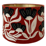 Art Deco Embroidery on rust velvet lampshade