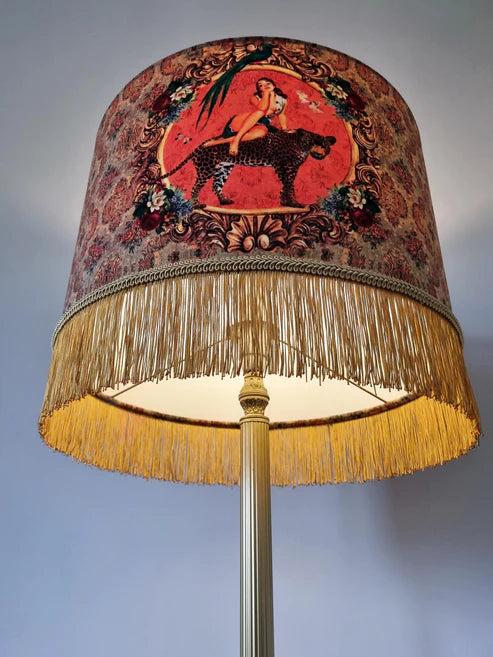 Alice Fringed Velvet Lampshade