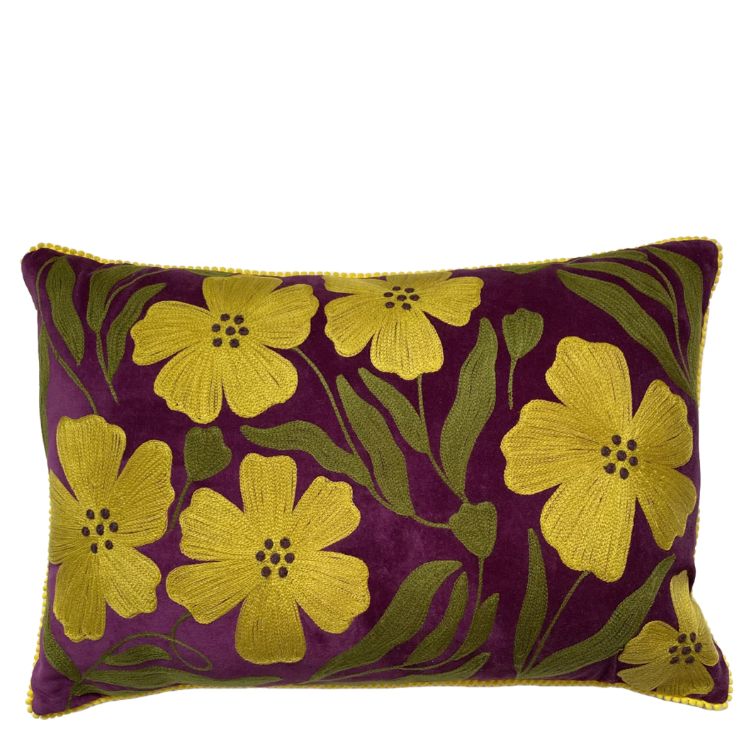 Poppies on Purple Velvet