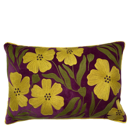 Poppies on Purple Velvet