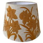 Narcissus Gold on Linen Tapered Shade