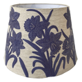 Narcissus Lavendar on Linen Tapered Shade