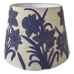 Narcissus Lavendar on Linen Tapered Shade