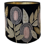 Banksia on Black Velvet Lampshade