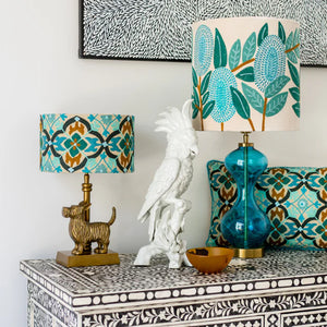 Turquoise Hourglass Lamp base