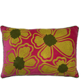 Fushia Hydrangea Embroidered Cushion