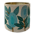 Banksia in Turquoise on Velvet Lampshade