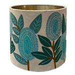 Banksia in Turquoise on Velvet Lampshade