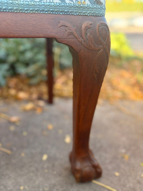 Set of Restored Burmese Teak Dining Chairs