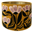 Art Deco Embroidery on yellow velvet lampshade