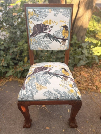 Set of Restored Burmese Teak Dining Chairs
