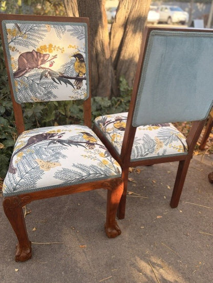 Set of Restored Burmese Teak Dining Chairs