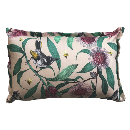 Bees in the Hakea Lumbar cushion cover PRE ORDER