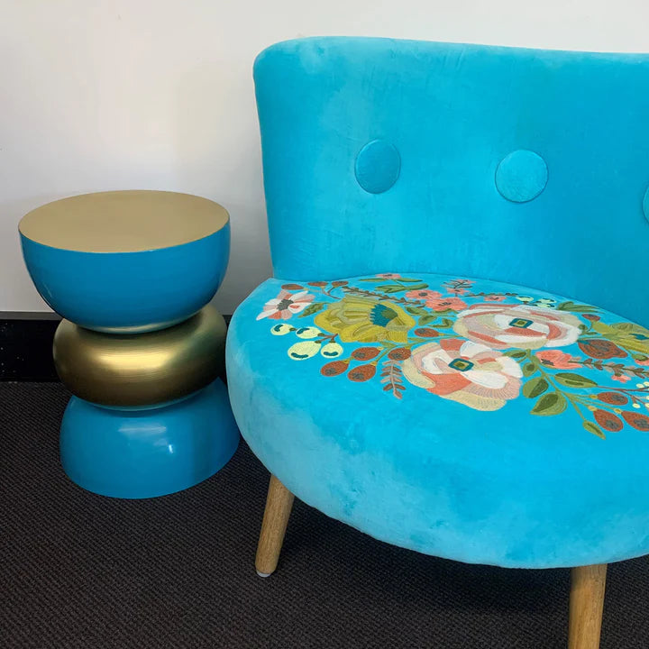 Blue Blooms and Bee chair
