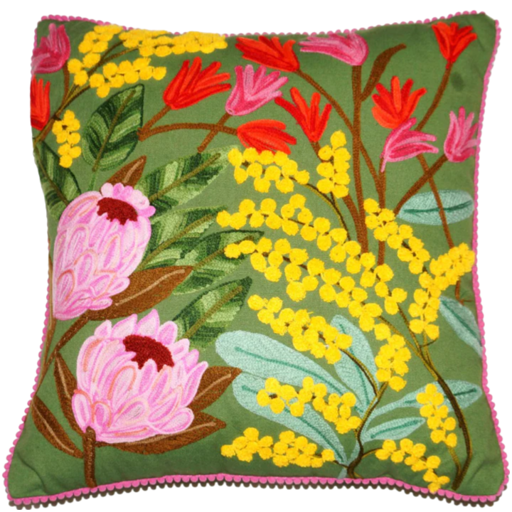 Australian Blooms cushion