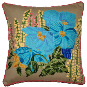Blue Hibiscus Cushion