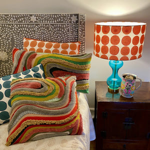 Orange Polka Dot Lampshade