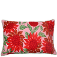 Waratahs on Pink Linen cushion