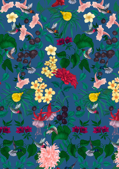 Hummingbird Damask