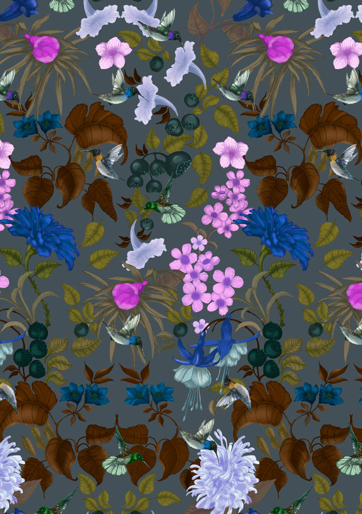 Hummingbird Damask