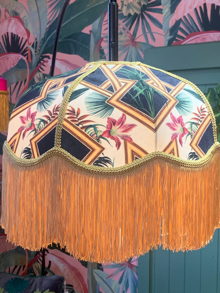 Art deco floor lamp shade deals