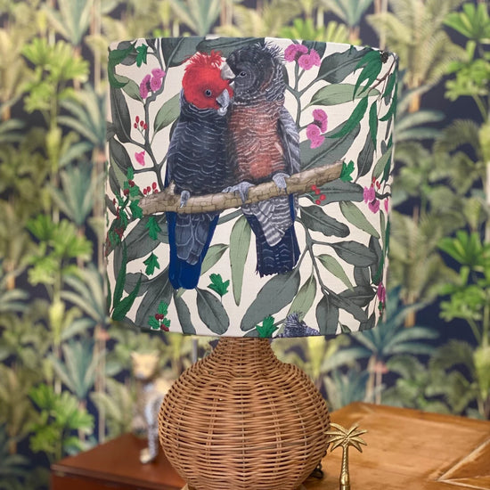 Gang Gangs Embroidery on Cream Lampshade