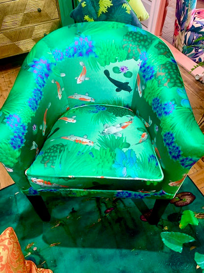 Koi Pond Velvet Tub Chair PRE ORDER
