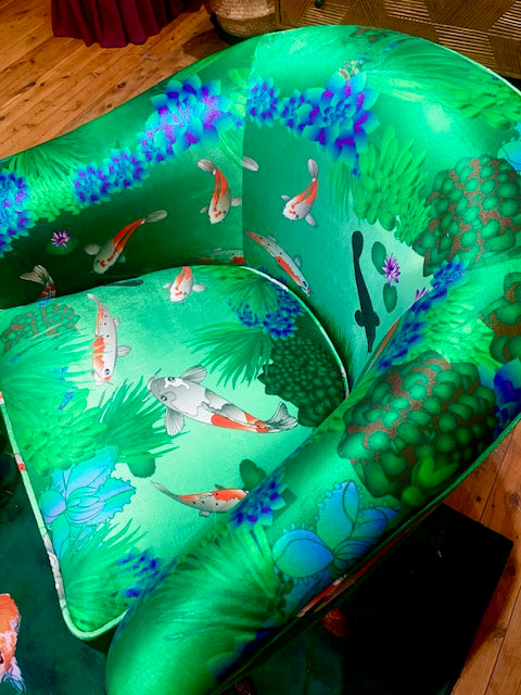 Koi Pond Velvet Tub Chair PRE ORDER
