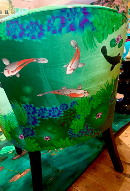 Koi Pond Velvet Tub Chair PRE ORDER