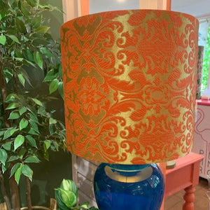 Orange and Gold Damask Lampshade