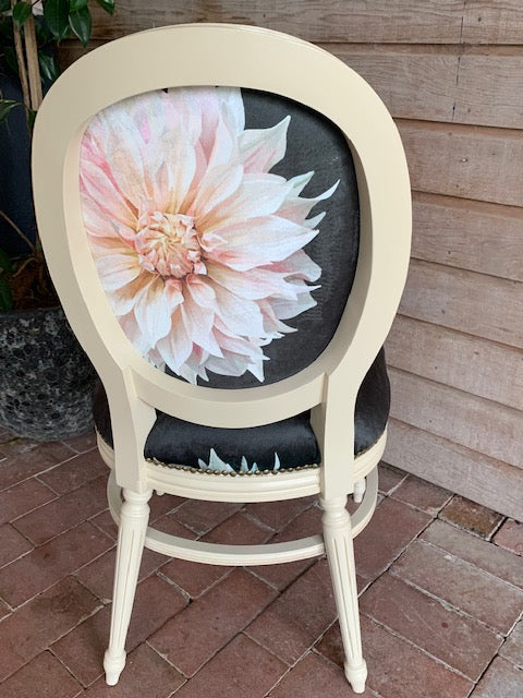 White Dahlia Louis Chair