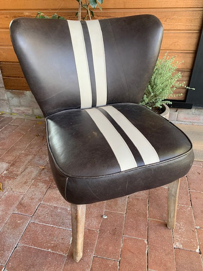 Racing Stripes Leather Chair