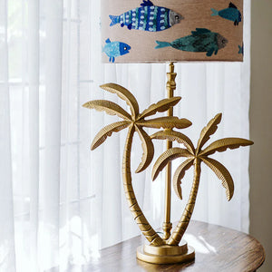 Double Palm bronze table lamp base