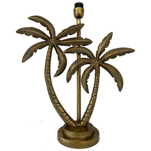 Double Palm bronze table lamp base