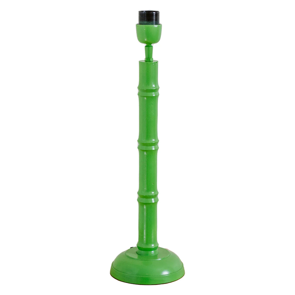 Lacquered Bamboo Lamp base in Grass Green