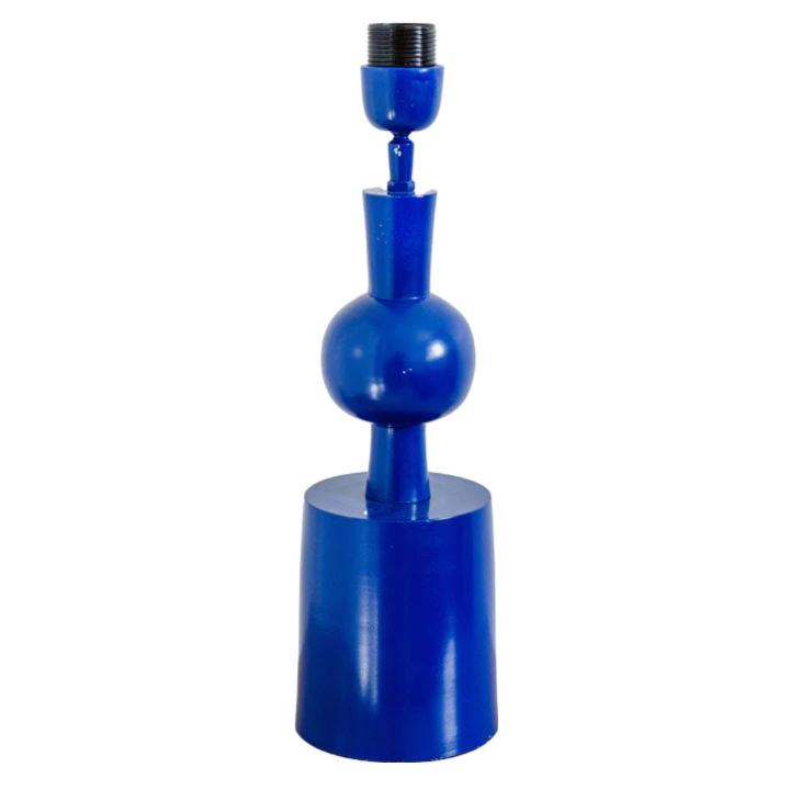 Lacquered Capri Lamp base in Cobalt Blue