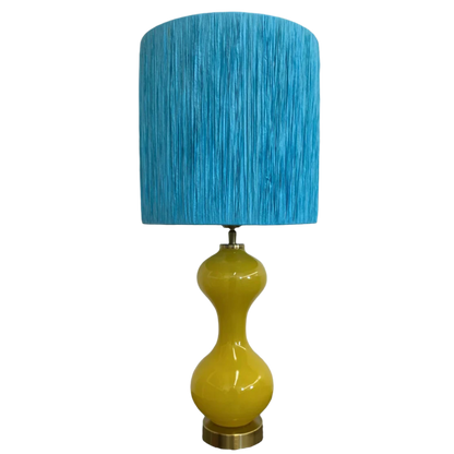 Turquoise Raffia lampshade extra sml
