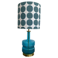 Retro Style Blue Glass Lamp base